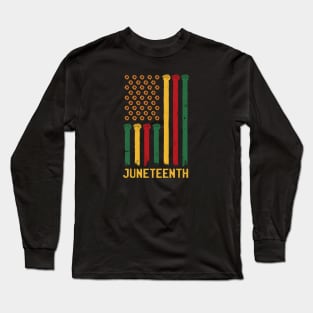 Raising Up Juneteenth: Celebrate Freedom with Flower Fists Long Sleeve T-Shirt